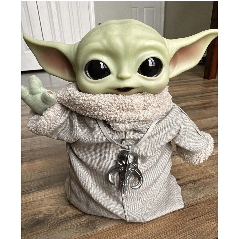 Star Wars Grogu Baby Yoda Plush 2021 Mattel Weighted Bean Plush w/ Mythosaur